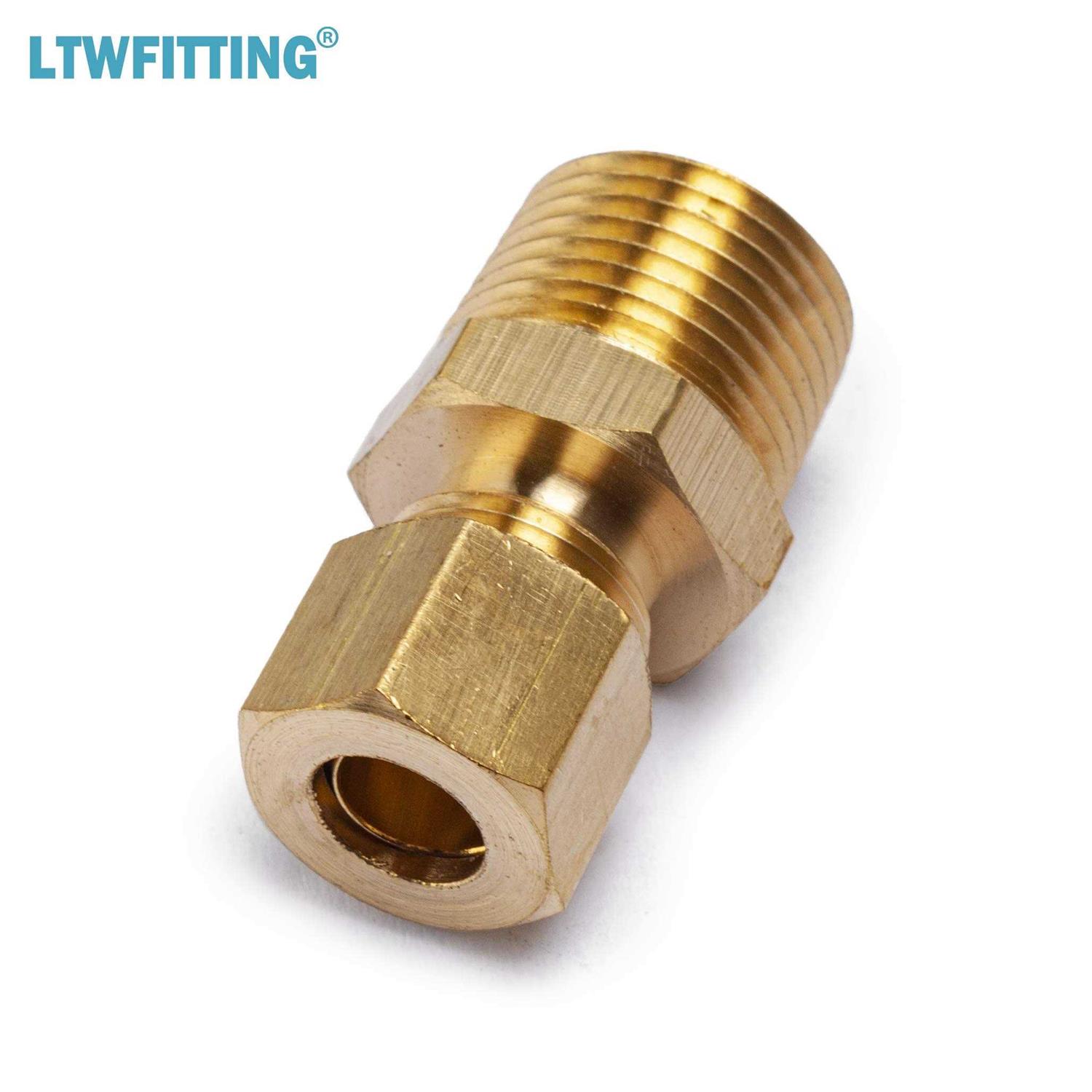 LTWFITTING 3/8 in. O.D. Comp x MIP Brass Compression Adapter Fitting - Cheap Fitting