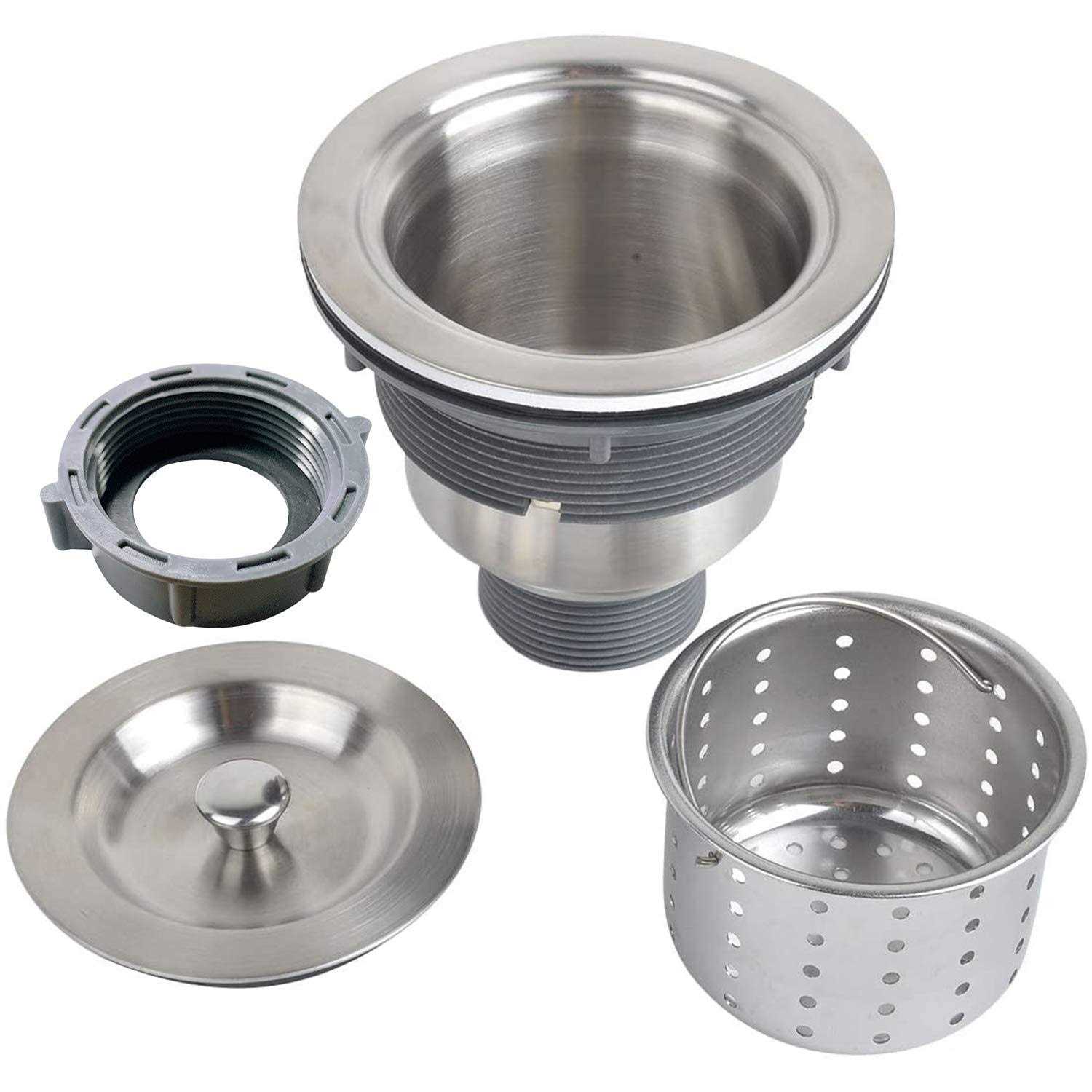 Kone Kitchen Sink Drain 3-1/2 Inch Sink Drain Assembly Kit Removable Deep Sink Strainer Basket with Sink Stopper/sealing Lid for Hom - Cheap Fitting