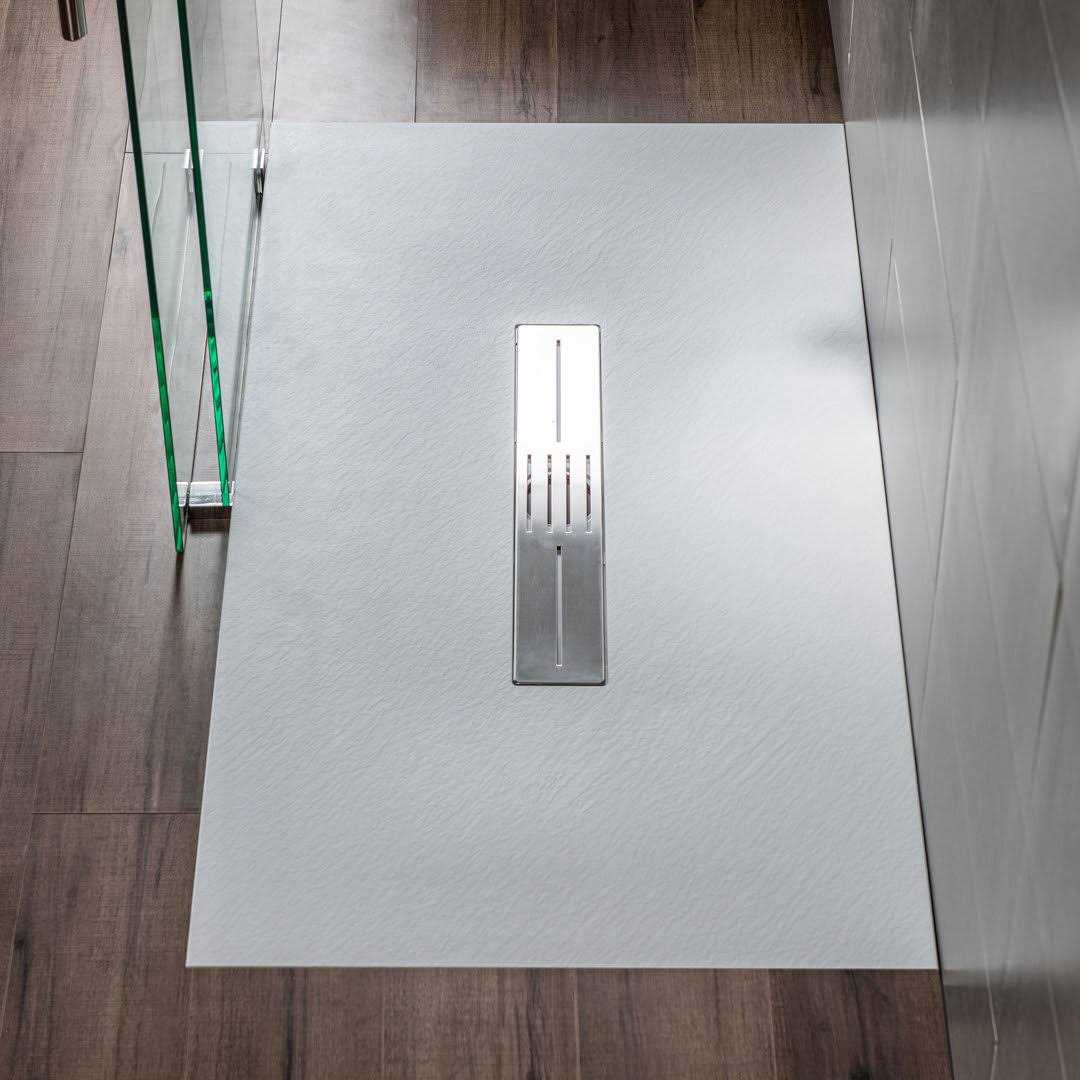 WoodBridge 48 in. L x 36 in. W Alcove Zero Threshold Shower Pan Base with Center Drain SCS-WH-4836 - Cheap Fitting