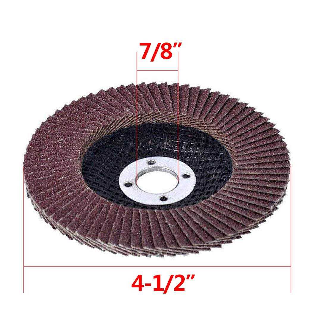 Flap Discs 40 Pcs 4.5 Inch 40 60 80 120 Grit Grinding Discs 4 - Cheap Fitting