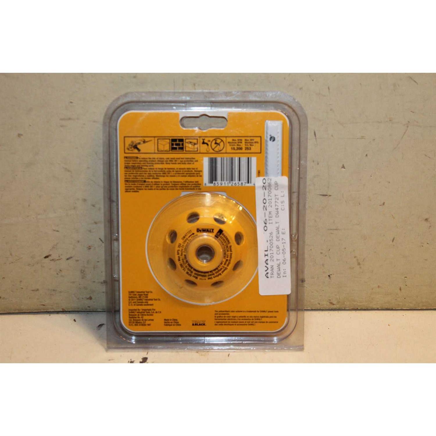 DeWalt 4 XP Turbo Diamond Cup Wheel DW4772T - Cheap Fitting