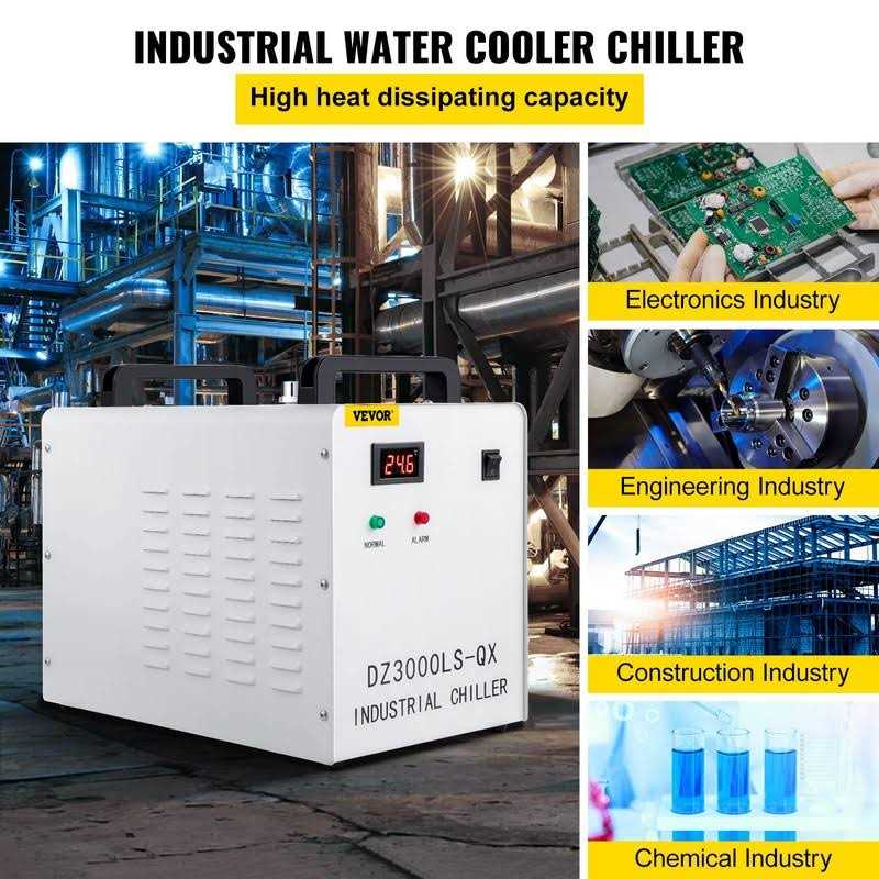VEVOR Water Chiller CW-3000 Industrial Chiller 9L Thermolysis Type Water Chiller 50W/°C - Cheap Fitting