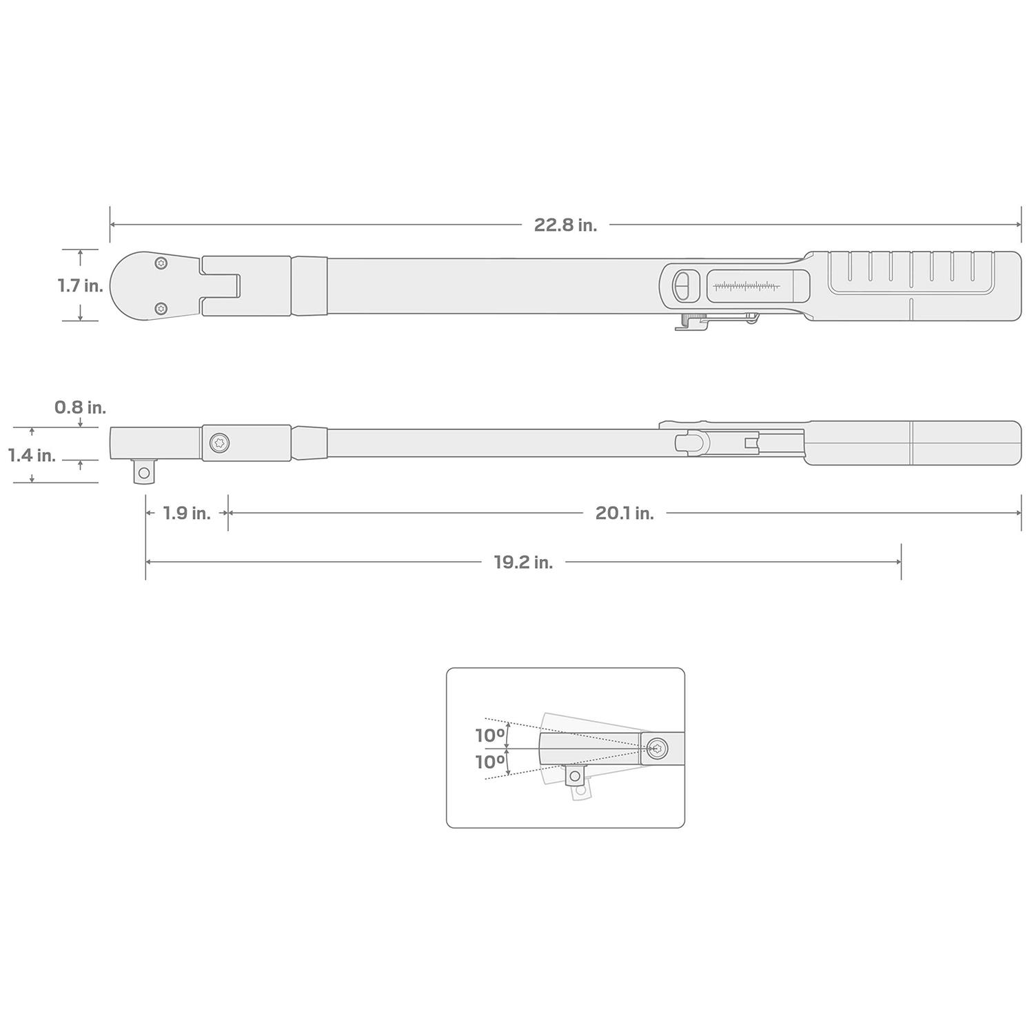 tekton 1/2 inch drive split beam torque wrench - Cheap Fitting
