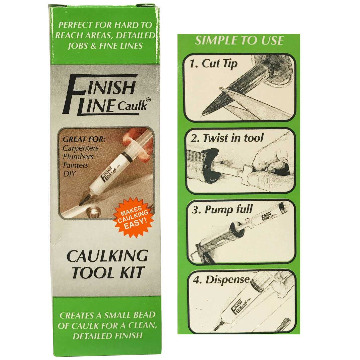 Finish Line Caulk Tool Precision Caulking System Starter Set - Cheap Fitting