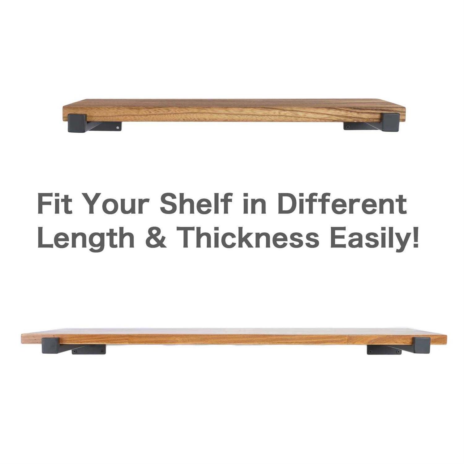 EZYDECOR 6Pcs Floating Shelves Brackets Heavy Duty Wooden Shelf Brackets 10inch Decorative Wall Shelf Brackets - Cheap Fitting