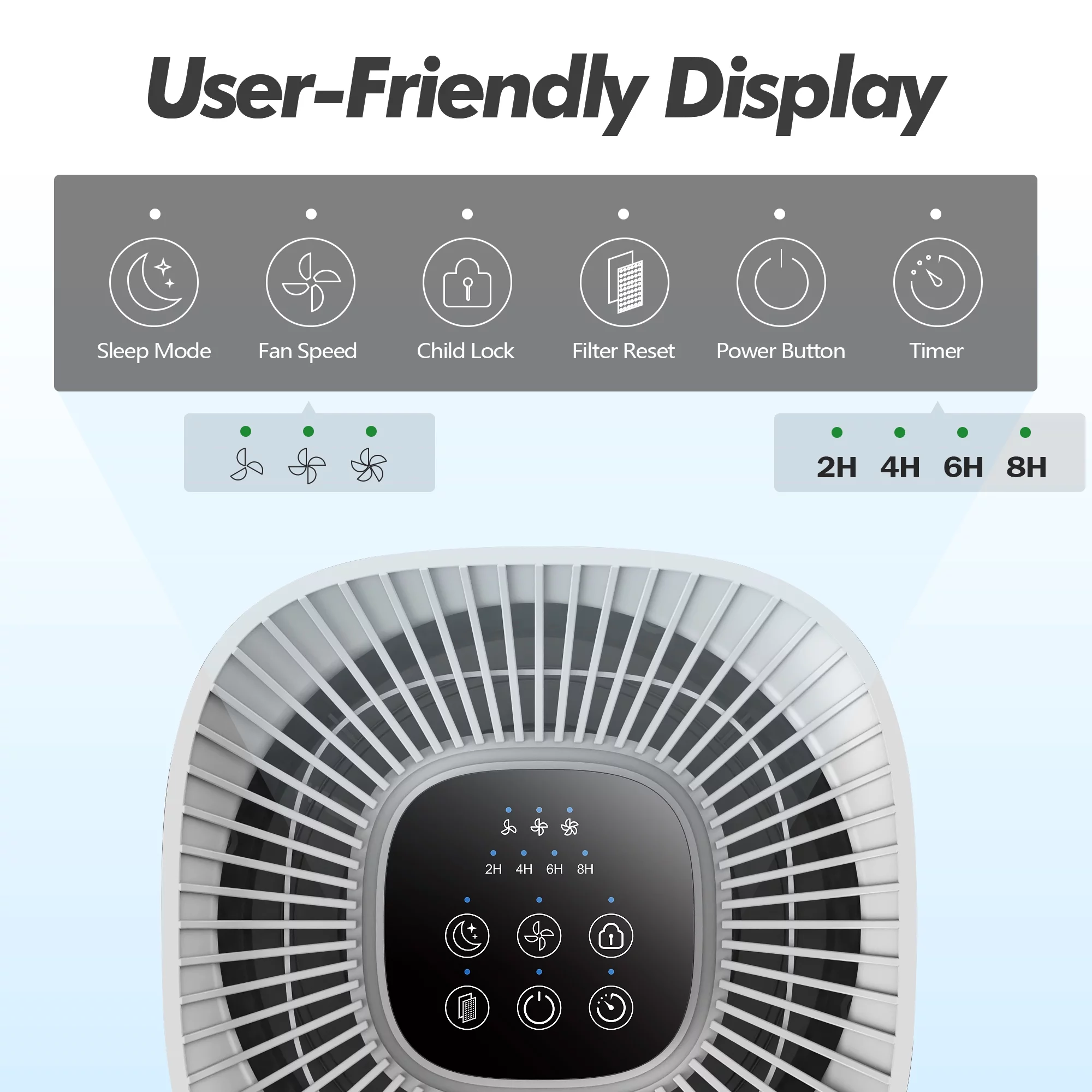 HUMSURE Air Purifiers for Home Up to 1076 Sq.Ft, Large Air Purifier with Filter, White, HKJ-200A - Cheap Fitting