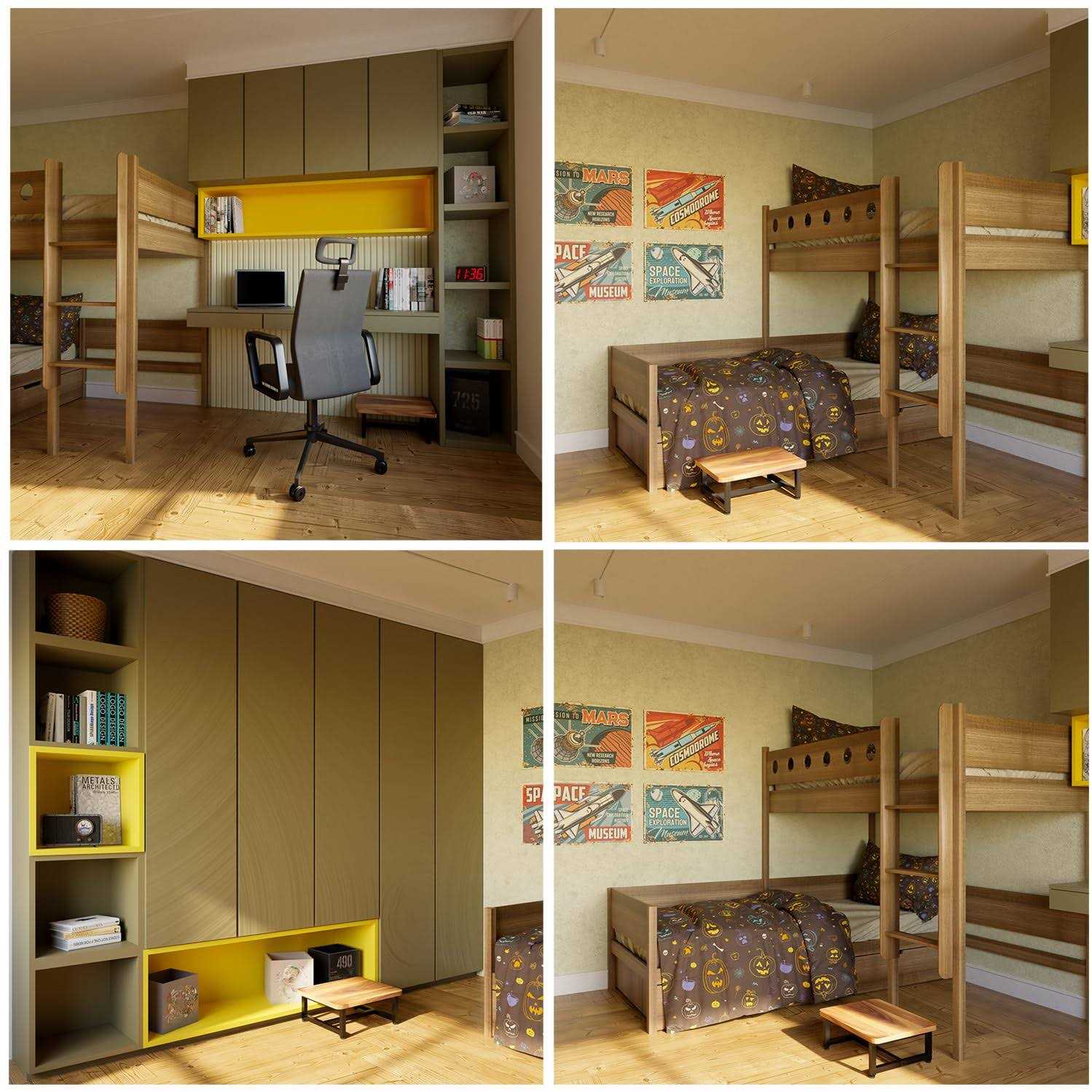 HOLANA 6.5 Acacia Wood One Step Stools for Adults with Non-Slip Rubber Feet - Cheap Fitting