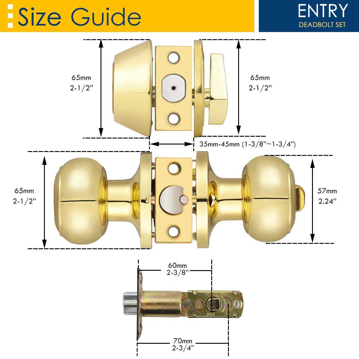 home improvement direct Keyed Alike Entry Door Knob and Single Cylinder Deadbolt Lock Combo Set, Front Door Entry Knobs Lockset and Deadbolt Combination Set - Cheap Fitting