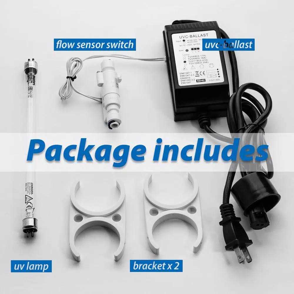 iSpring UVF11A UV Ultraviolet Light Water Filter with Smart Flow Control Switch 11W - Cheap Fitting