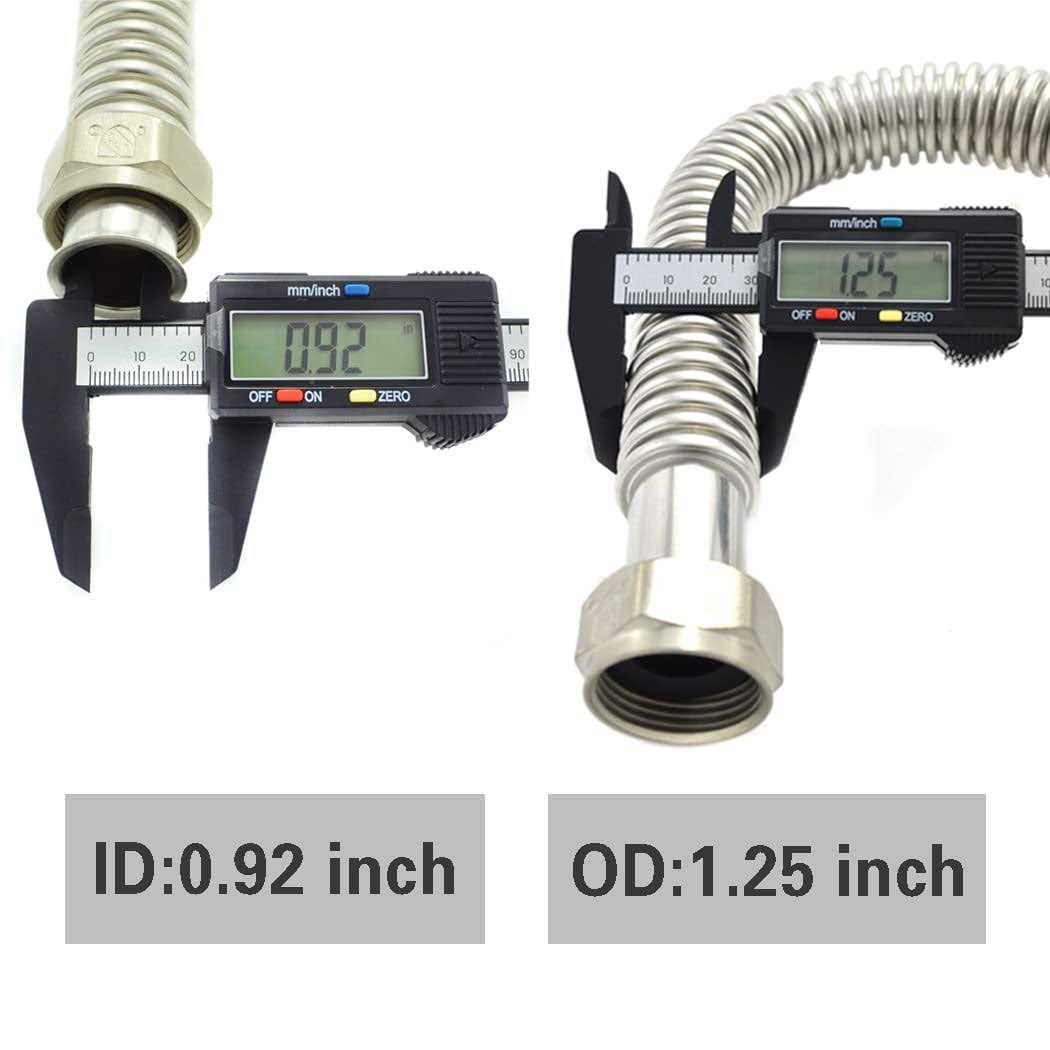 TT FLEX Stainless Steel Corrugated Water Heater Connector Flexible for Water Heater Water Softener,1 FIP x 1 FIP - Cheap Fitting