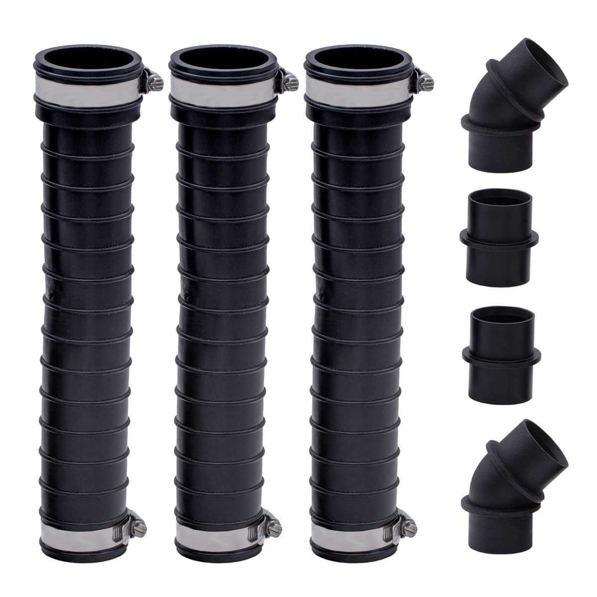 Fernco QwikFlex Flexible Pipe Connector Kit for Offset or Hard To Reach 1-1/2-in. SCH40 PVC DWV Connections - Cheap Fitting