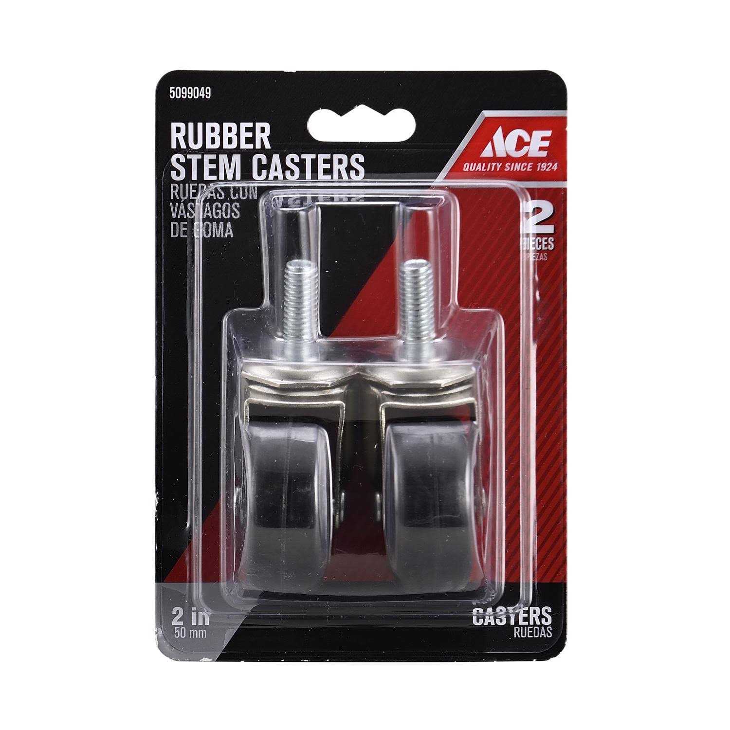 Ace 2 in. Dia. Swivel Rubber Caster 80 lb. 2 pk	Ace 2 in. Dia. Swivel Rubber Caster 80 lb. 2 pk - Cheap Fitting