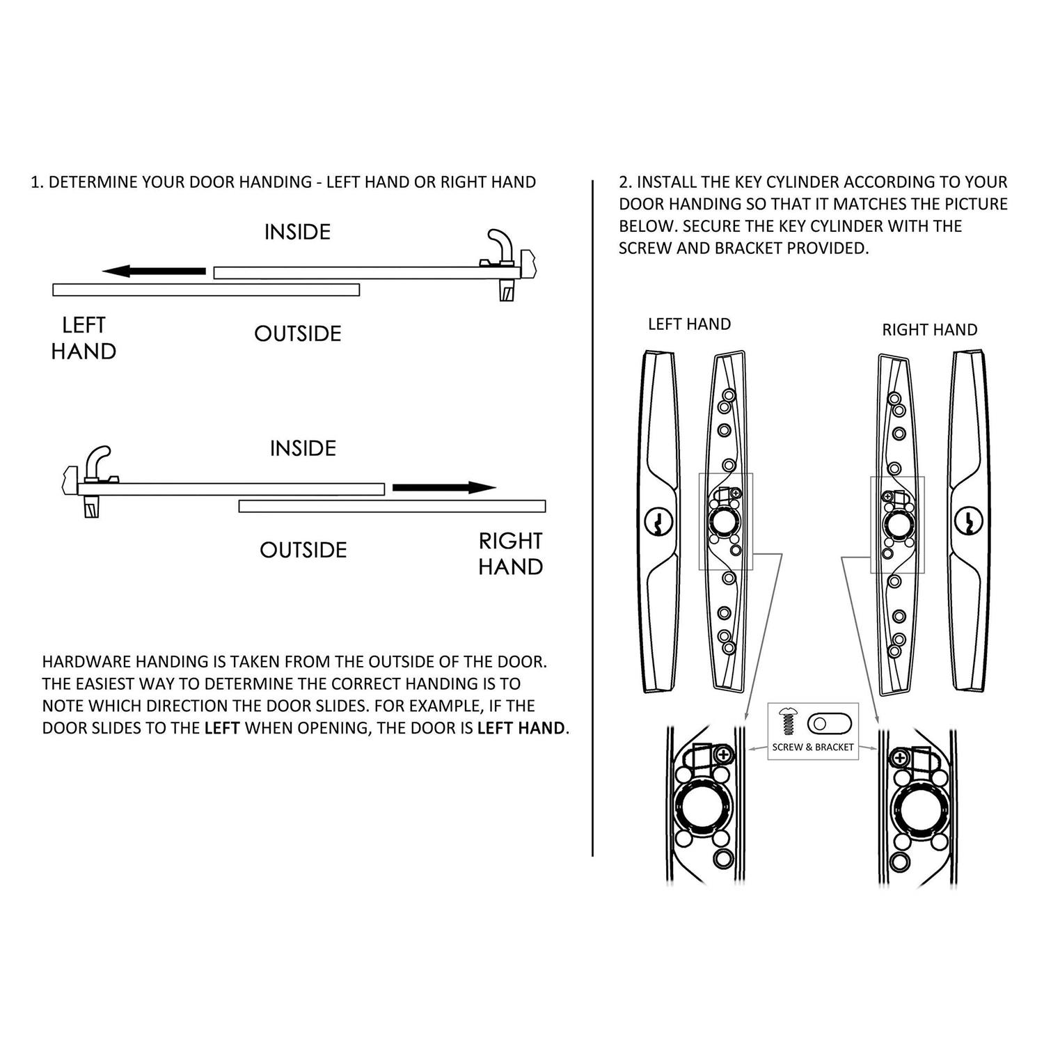 FPL Door Locks and Hardware Inc. Veranda Sliding Glass Door Handle Set with Mortise Lock - Cheap Fitting