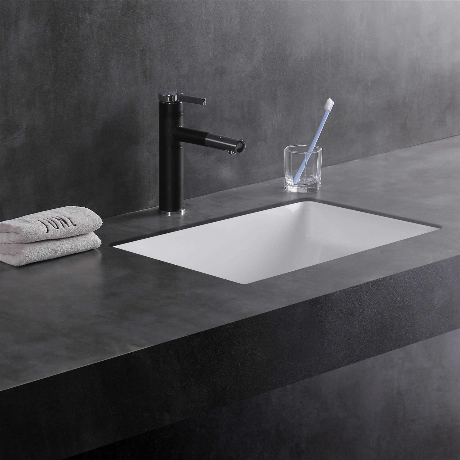 Meje 20.9 Inch Porcelain Undermount Bathroom Sink - Cheap Fitting