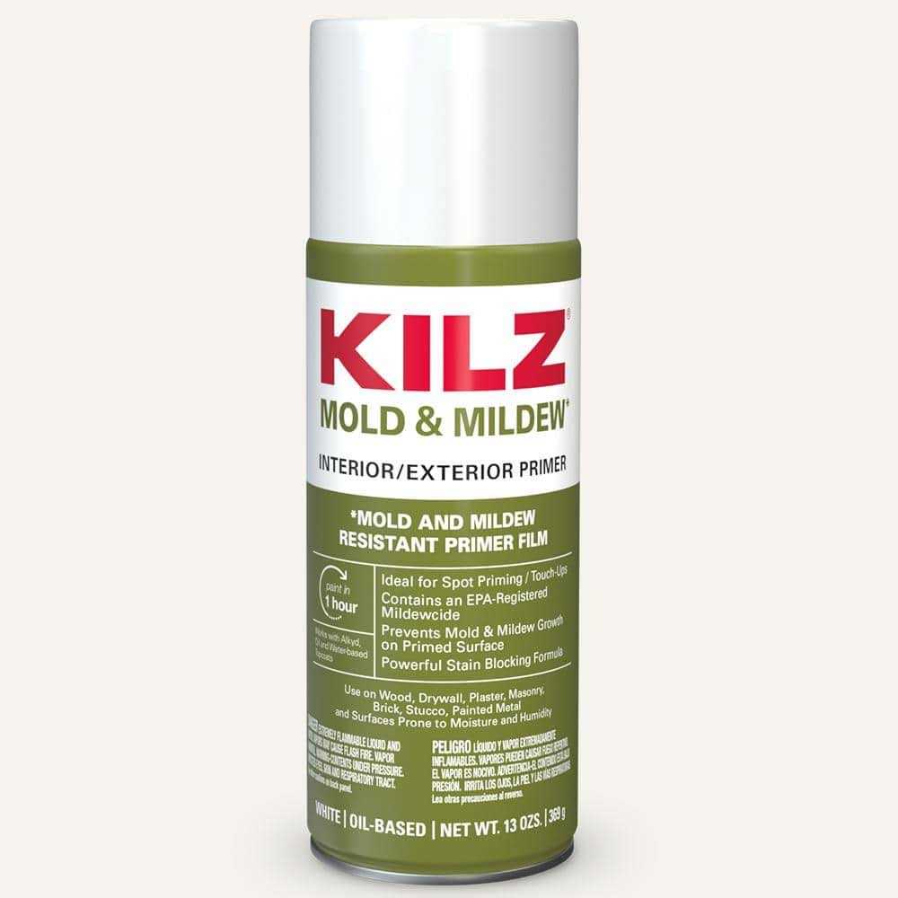 KILZ 13 oz. Mold & Mildew White Oil-Based Interior and Exterior Primer, Sealer and Stain-Blocker Aerosol - Cheap Fitting
