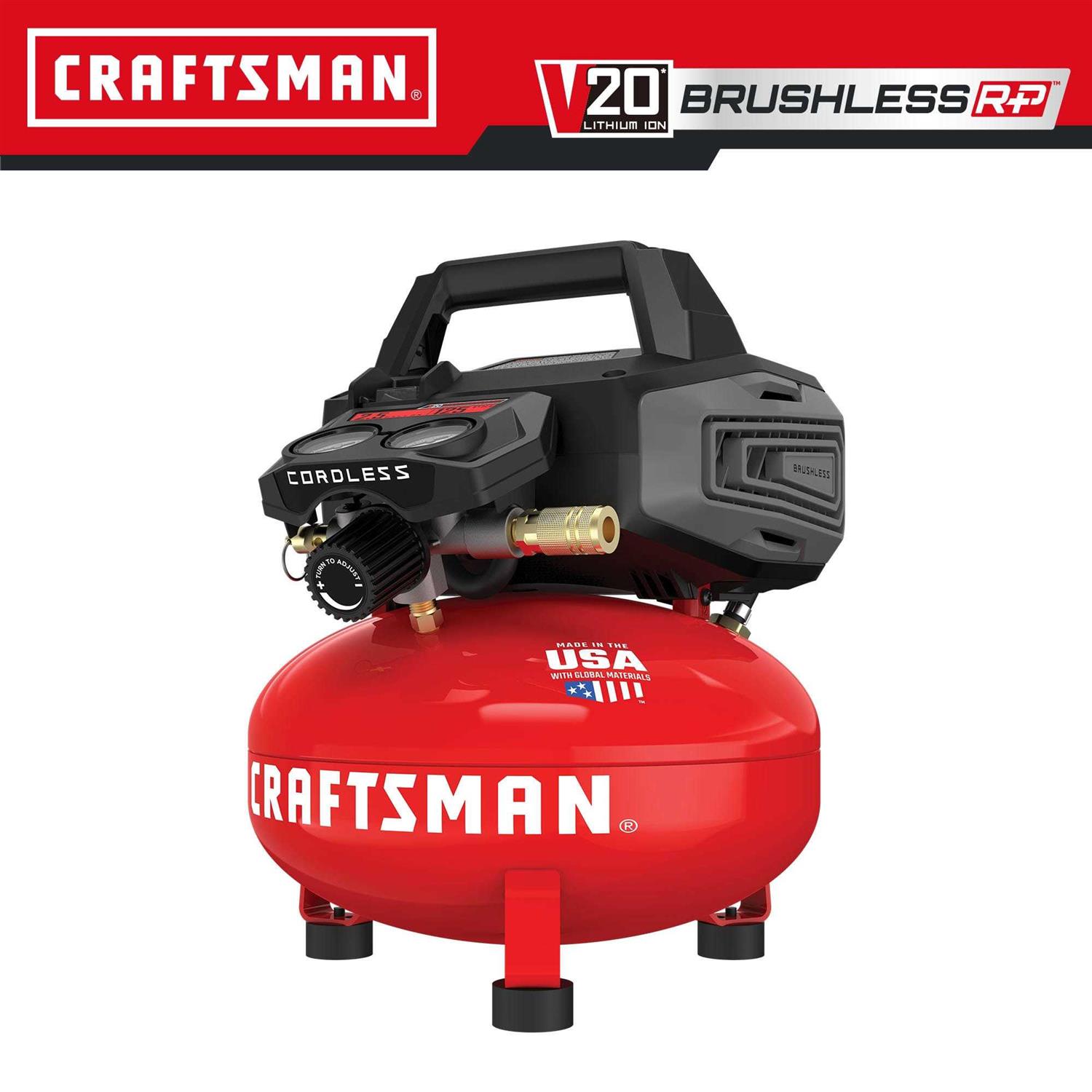 Craftsman V20 RP 2.5-Gallons Portable Cordless 125 PSI Pancake Air Compressor - Cheap Fitting