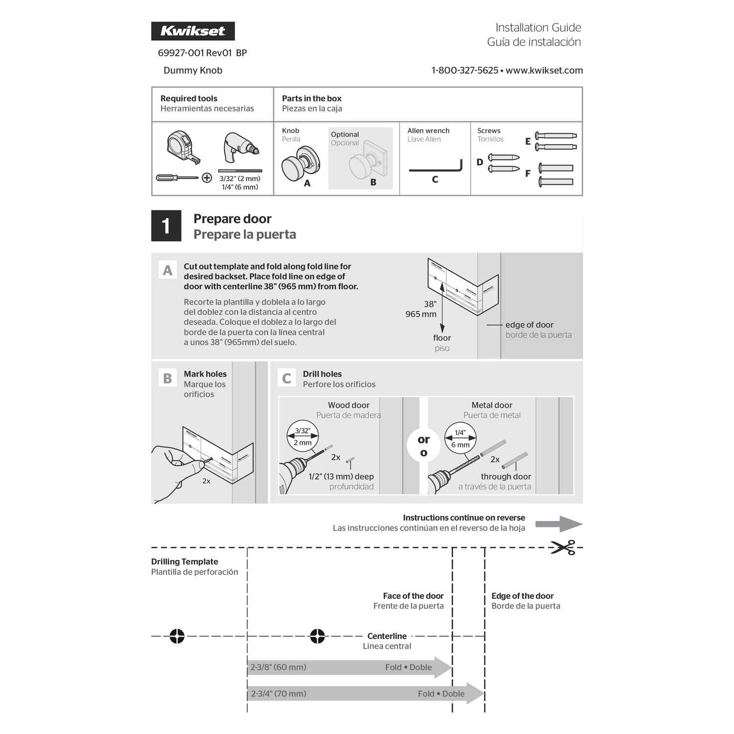 Kwikset Door Handle Iron Black - Cheap Fitting