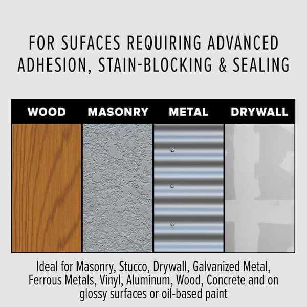 BEHR 1 Gal. White Acrylic Interior/Exterior Multi-Surface Stain-Blocking Primer and Sealer - Cheap Fitting