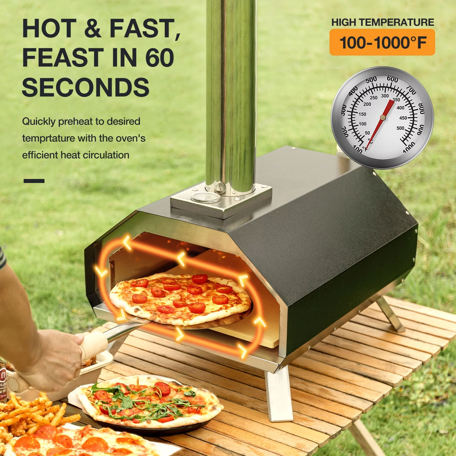 HiMombo Pizza Oven Outdoor, 13
