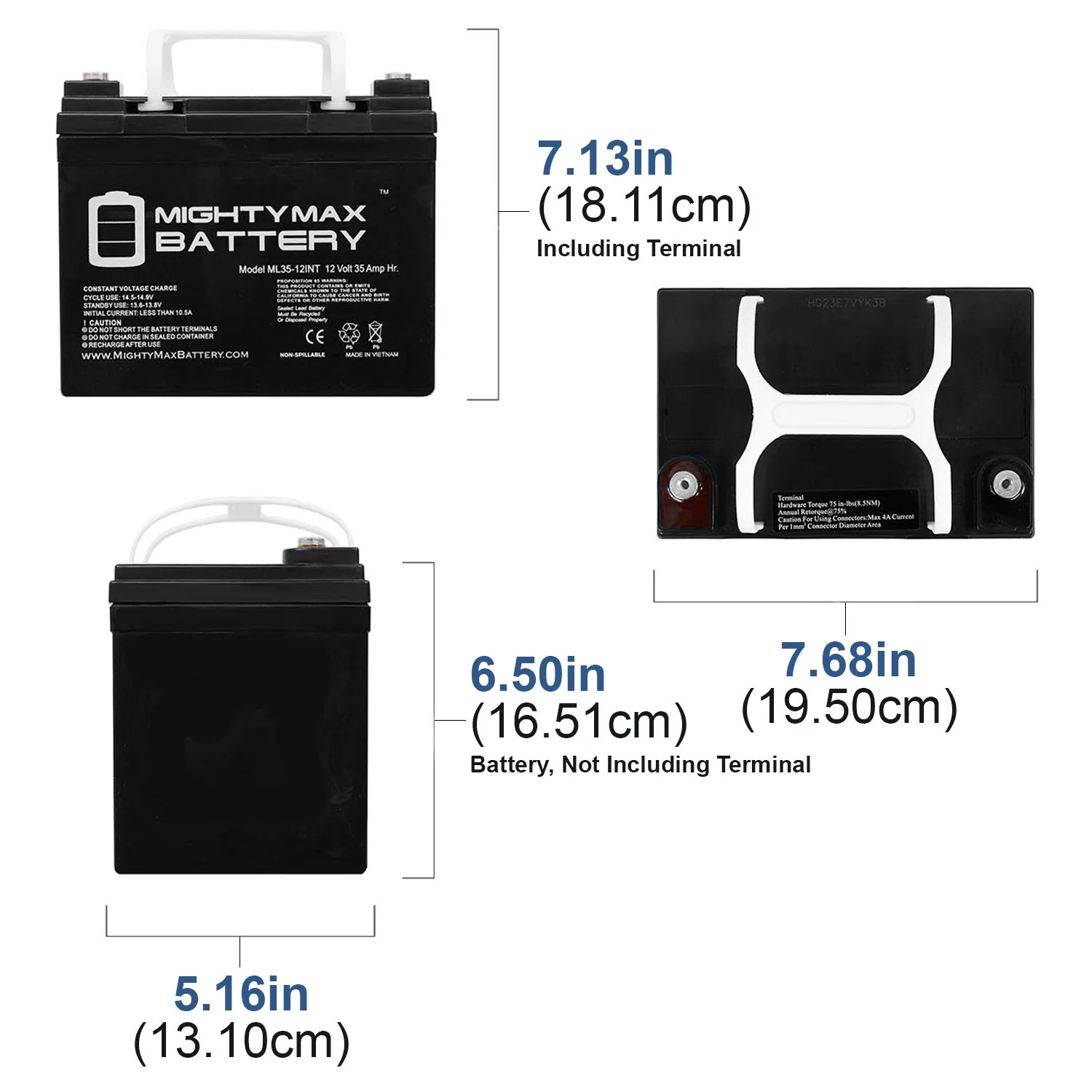 12V 35AH INT Replacement Battery for Xtreme Deep Cycle - Cheap Fitting