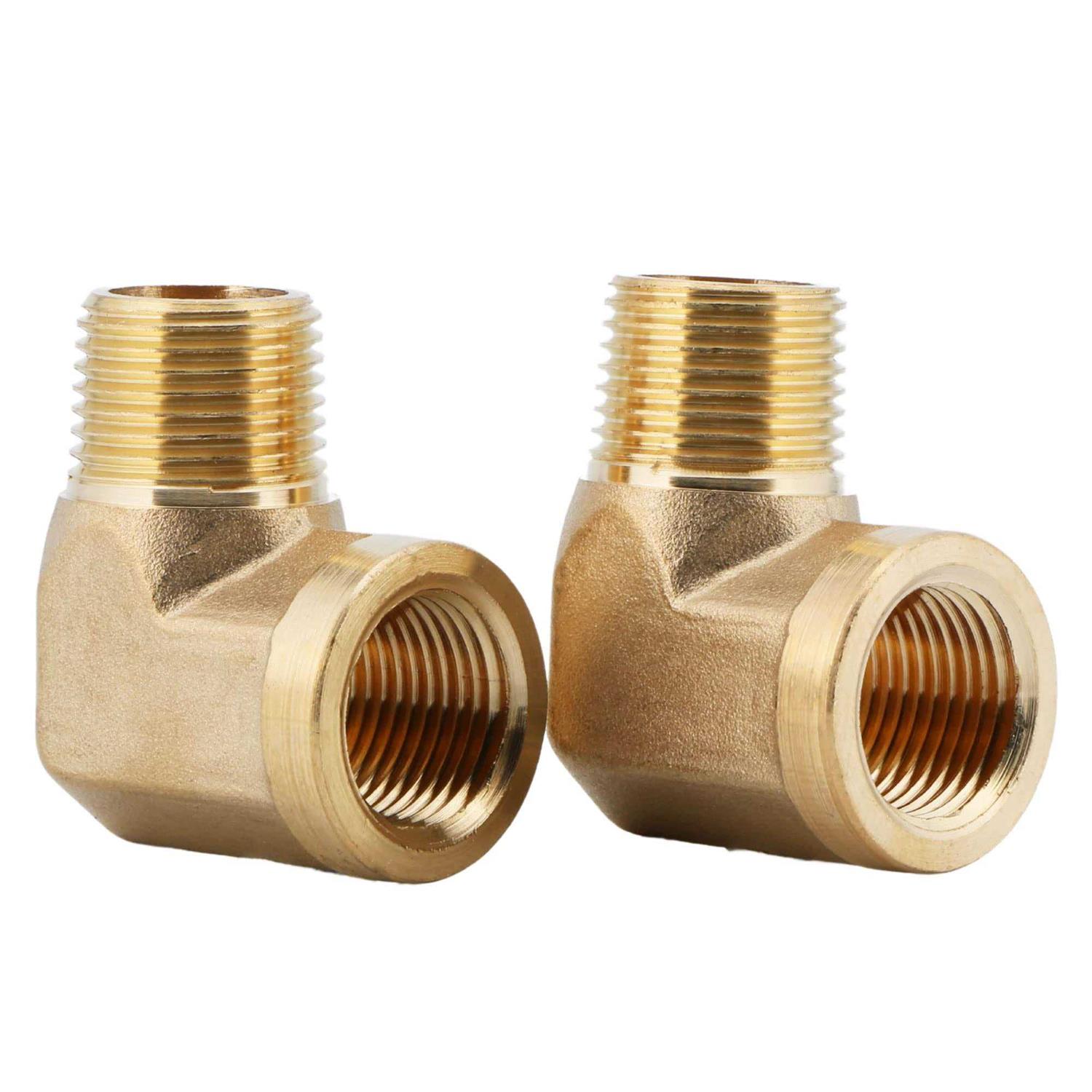 U.s. Solid 2pcs 150psi Brass Pipe Fittings 90 Degree Barstock Street Elbows NPT Male NPT - Cheap Fitting