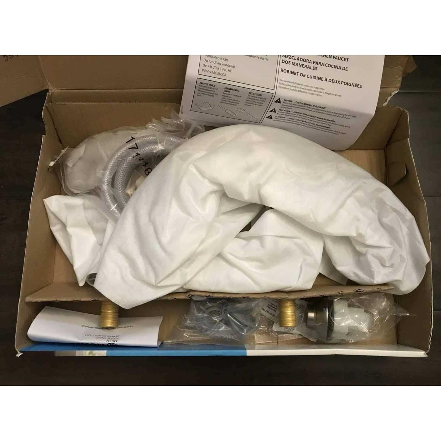 Moen Brecklyn 2-Handle Standard Kitchen Faucet with Side Sprayer - Cheap Fitting