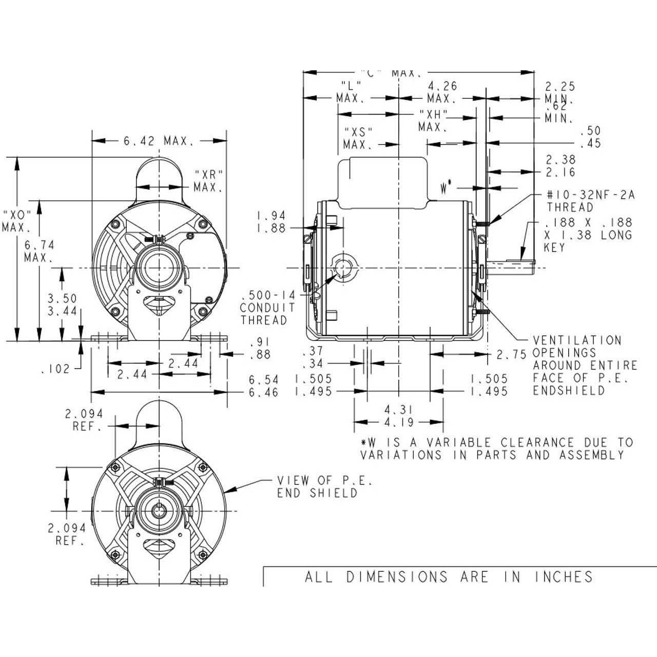Marathon Motors 4688 Fan and Blower Motor 1 Hp - Cheap Fitting