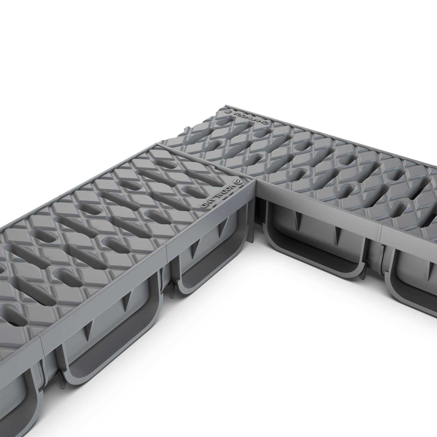 Vodaland 4 Inch Trench Drain System With Grate - Cheap Fitting