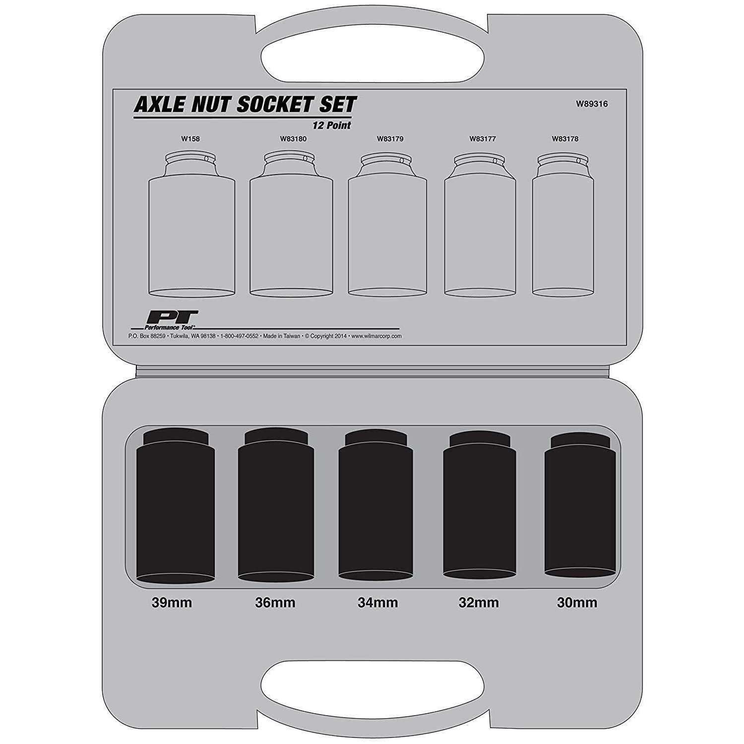 Performance Tool 5-Pc 12 Point Axle Nut Socket W89316 - Cheap Fitting
