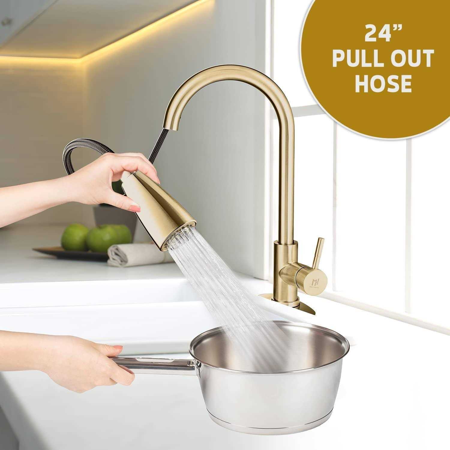 Mega Handles / Stainless Steel Kitchen Faucet Sink / Satin 1 Pack / 3.09 lbs - Cheap Fitting