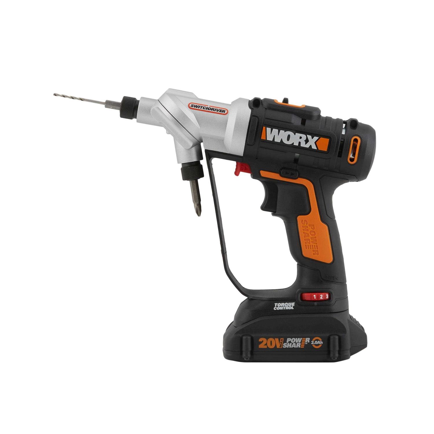 Worx Wx176l.8 20V Power Share Switchdriver 2.0Ah 2-in-1 Cordless Drill & Driver - Cheap Fitting