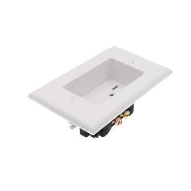 Leviton Recessed Duplex Receptacle 689-W - Cheap Fitting