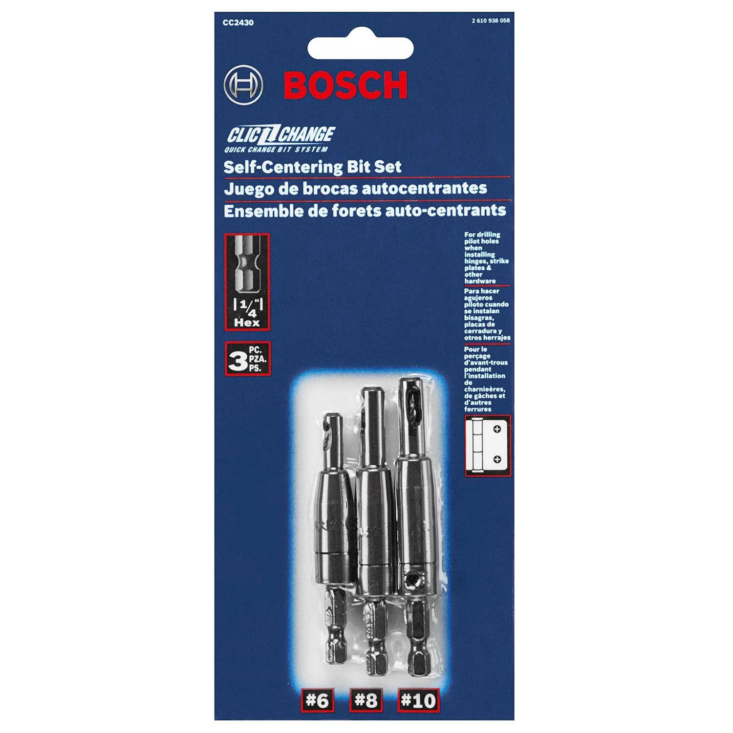Bosch CC2430 Clic-Change 3 pc. Self-Centering Bit Set - Cheap Fitting