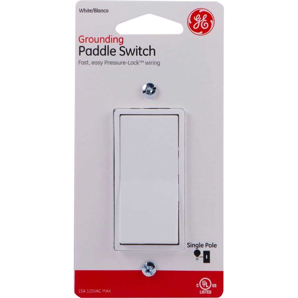 GE Grounding Paddle Rocker Switch Single Pole - Cheap Fitting