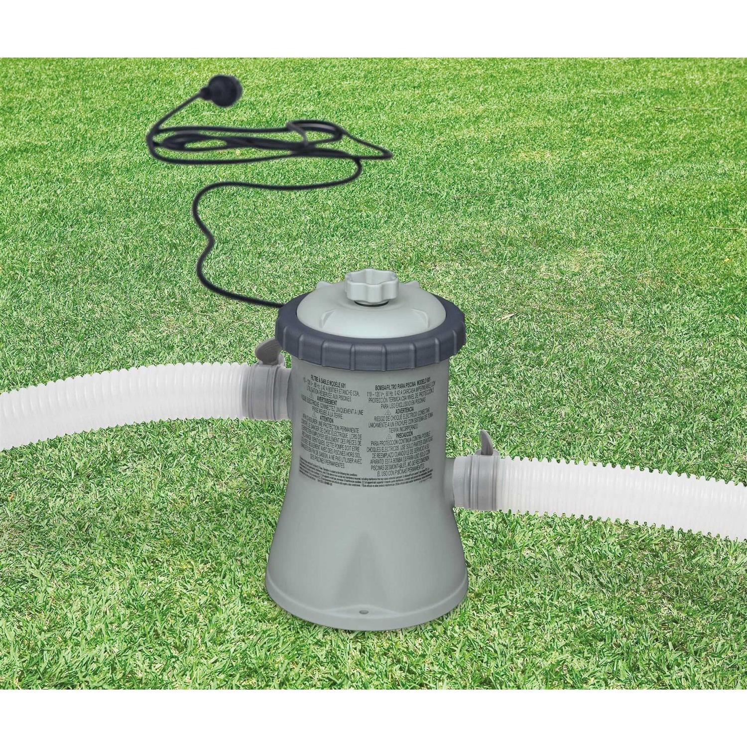 Intex 28601EG 330 GPH Easy Set Swimming Pool Cartridge Filter Pump with GFCI - Cheap Fitting