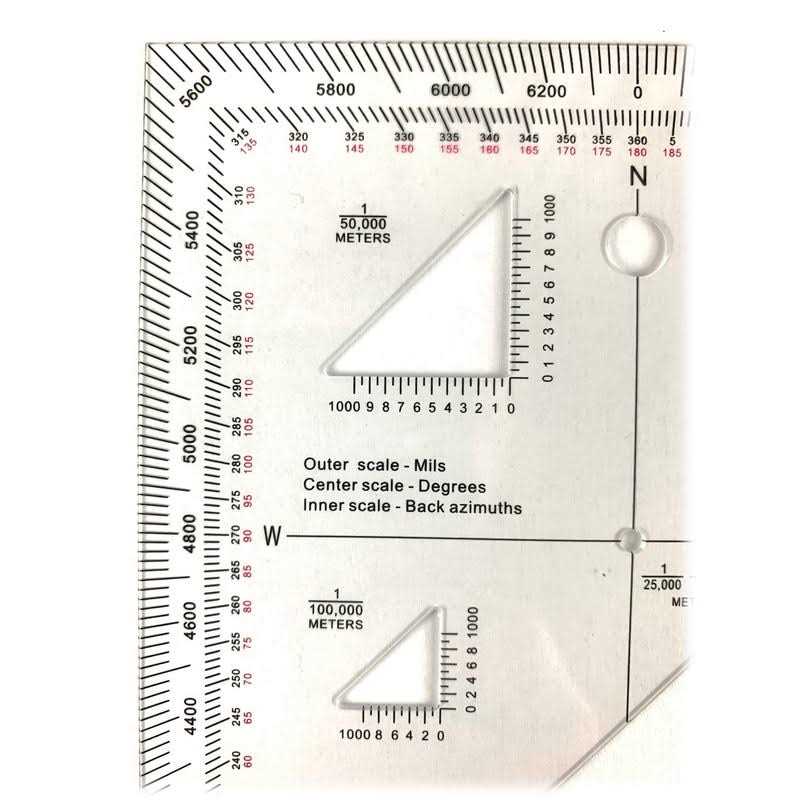 Lifefficient Products Military Protractor for Land Navigation - Cheap Fitting