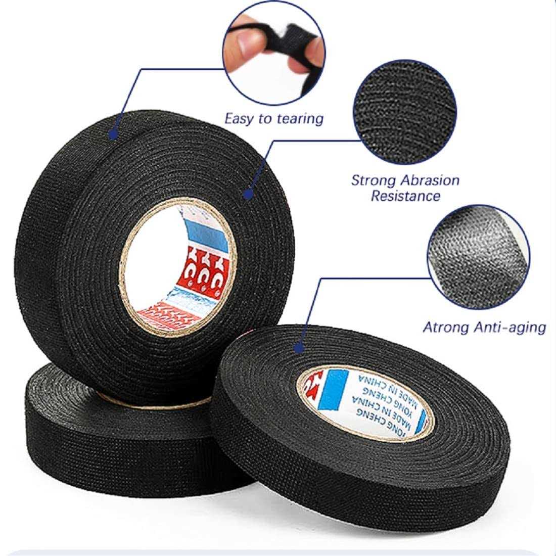 Automotive Wire Harness Cloth Tape Wire Loom Harness Tape High Temp Wrapping Tape Noise Damping Heat Proof - Cheap Fitting