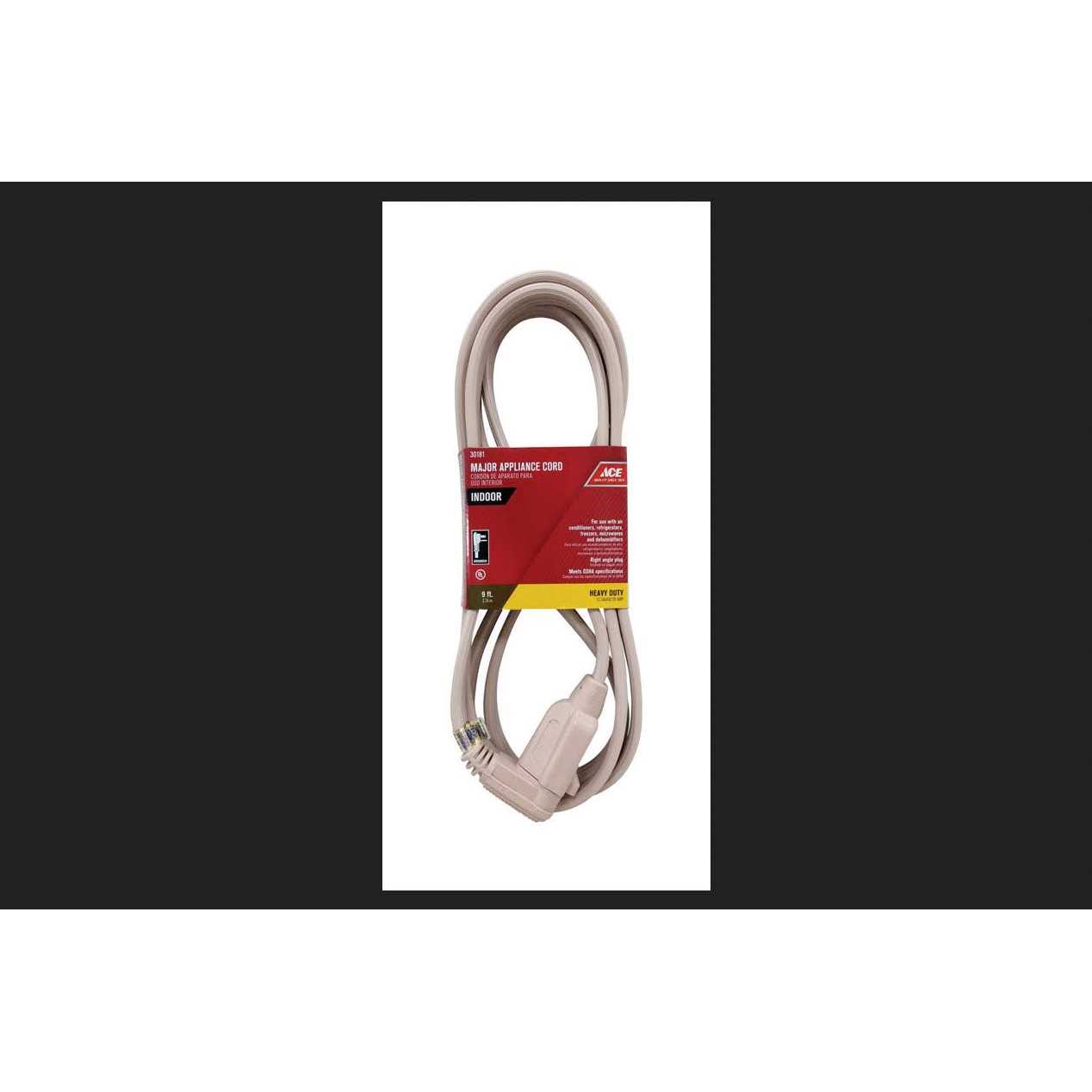 Ace 12/3 SPT-3 120 V 9 ft. L Appliance Cord - Cheap Fitting