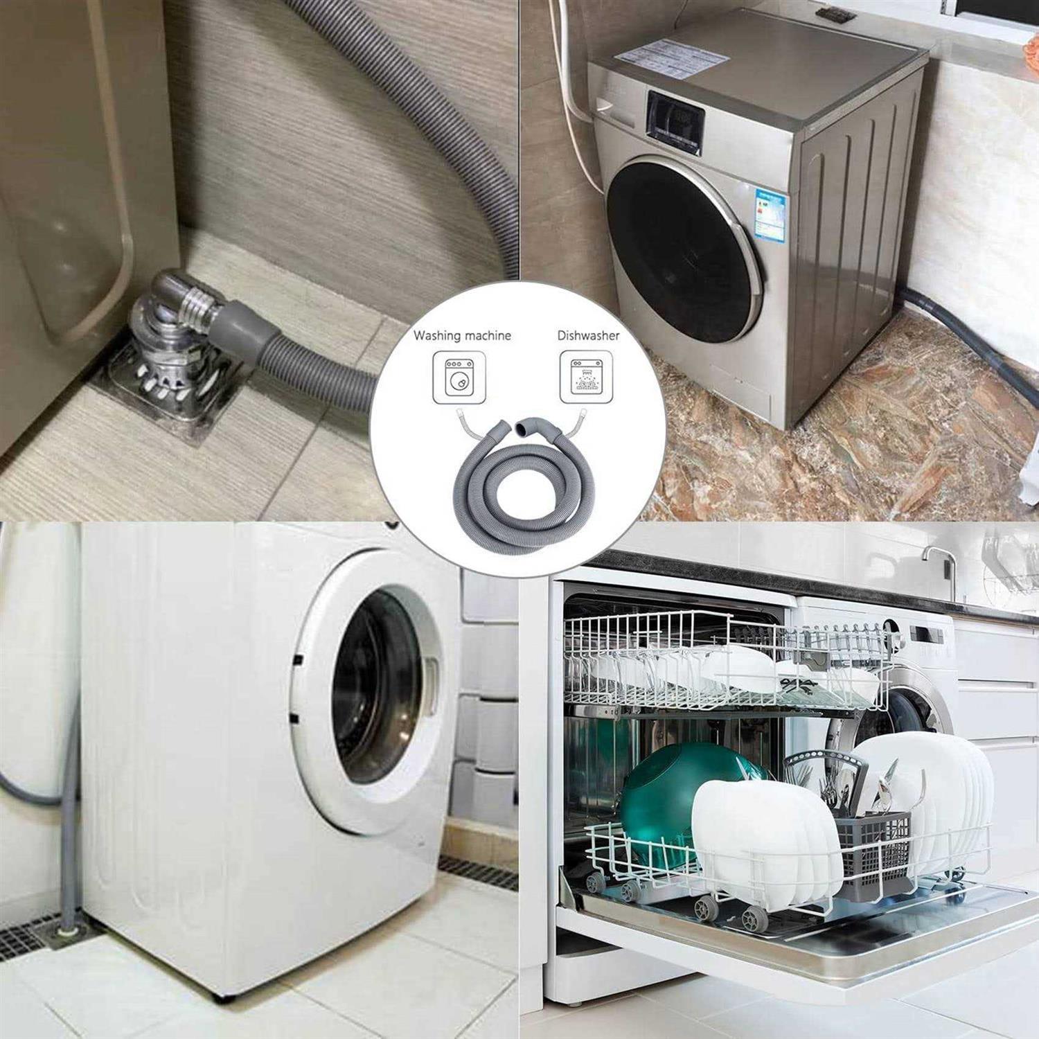 Washing Machine Hose Drain 2.5m Extension for Machines Dishwashers Dryers - Cheap Fitting
