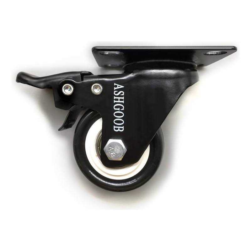 ASHGOOB 2 Caster Wheels Set of 4 Heavy Duty Casters with Brake - Cheap Fitting