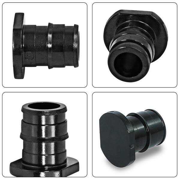 The Plumber’s Choice Expansion Barb Black PEX-A Plug End Cap for Pipe Plastic Poly Alloy - Cheap Fitting