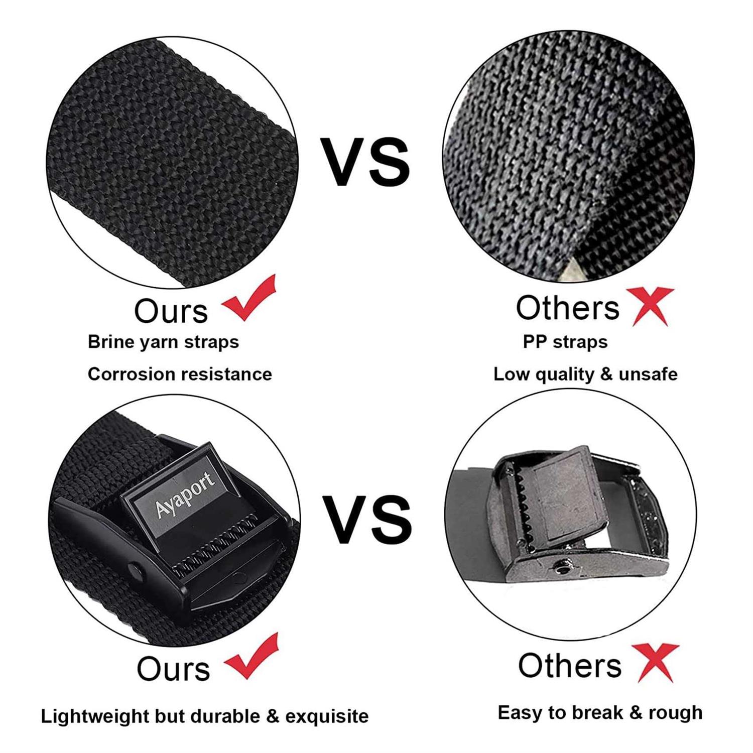 Ayaport Lashing Straps With Buckles Adjustable Cam Buckle Tie Down Cinch Strap For Packing - Cheap Fitting