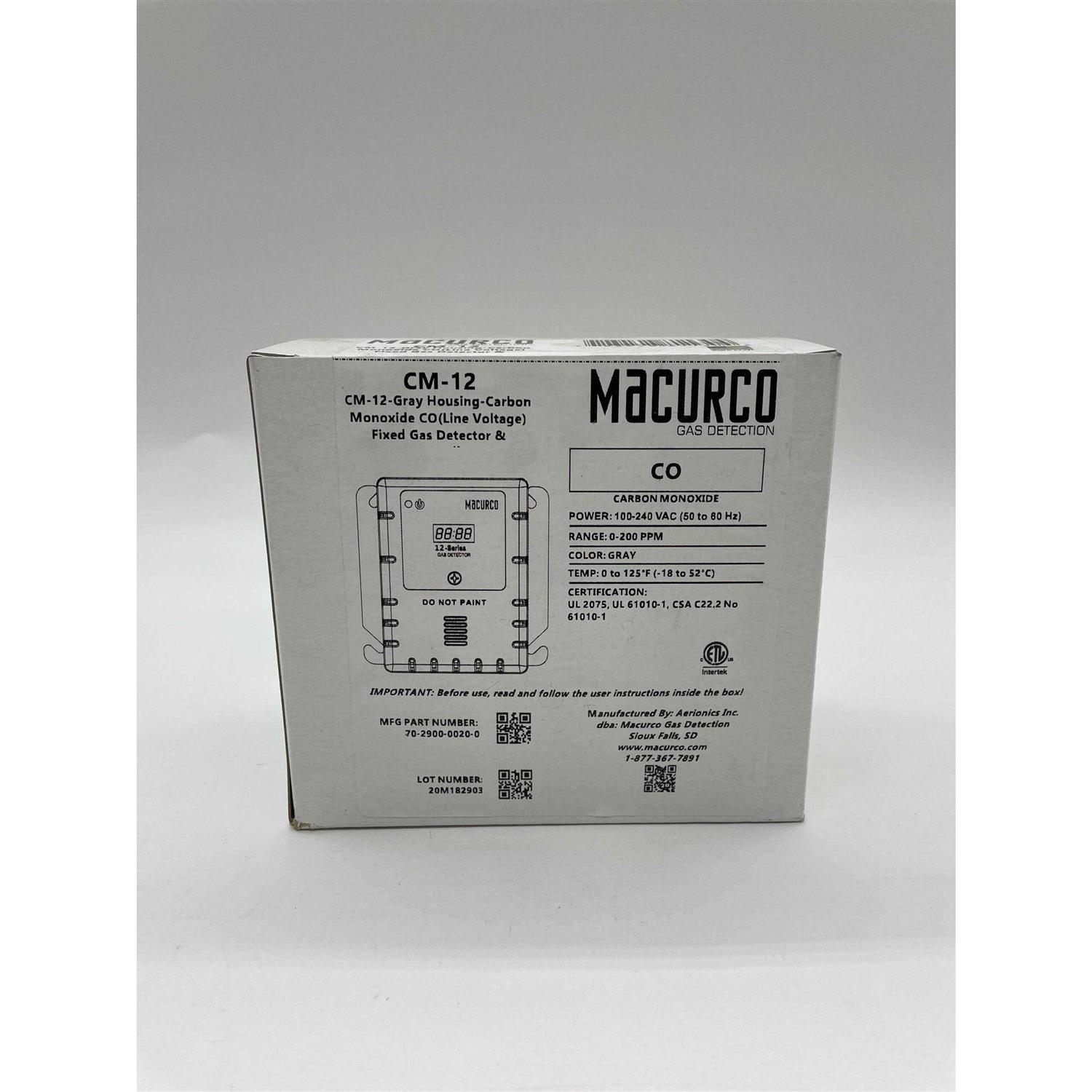 Macurco CM-12 Fixed Gas Detector - Cheap Fitting