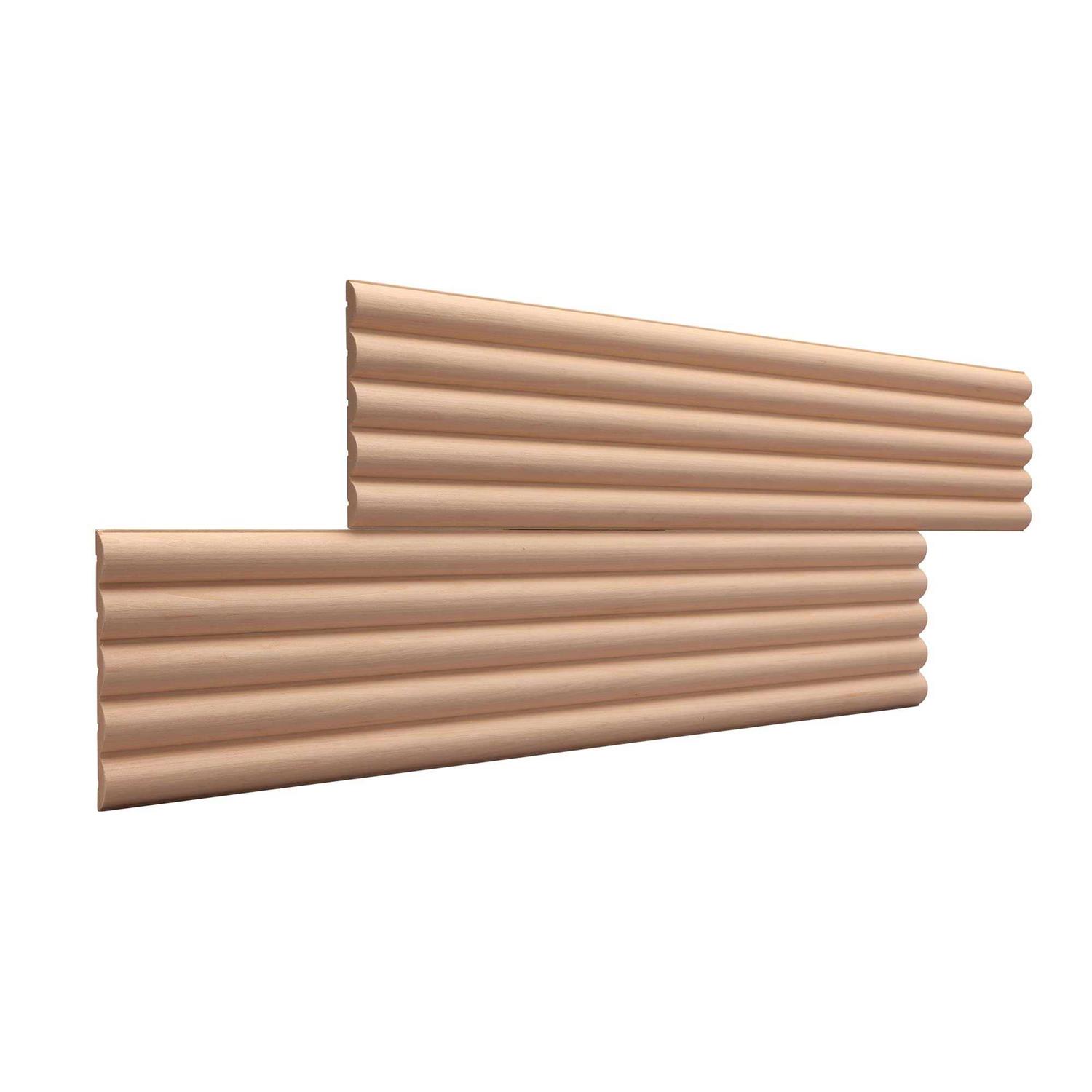 Ornamental Mouldings 5 in. x 0.438 in. x 47.5 in. White Wood Large Bead Panel Moulding - Cheap Fitting