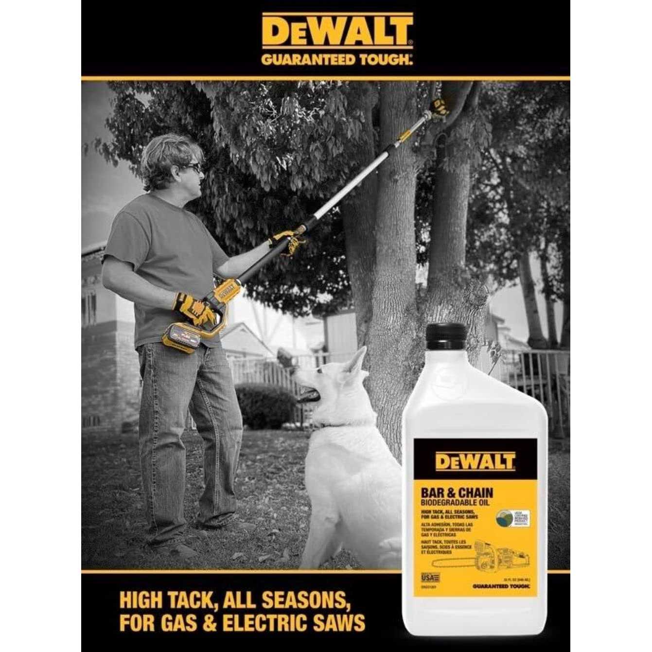 DEWALT 16 oz Biodegradable Bar and Chain Oil - Cheap Fitting