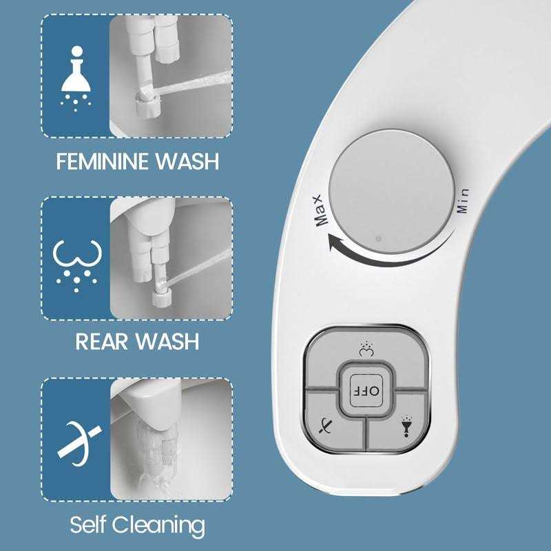 PIKETS Bidet Attachment for Toilet Dual Nozzle Non-Electric Fresh Water Bidet Toilet Seat Attachment with Nozzle Self - Cheap Fitting