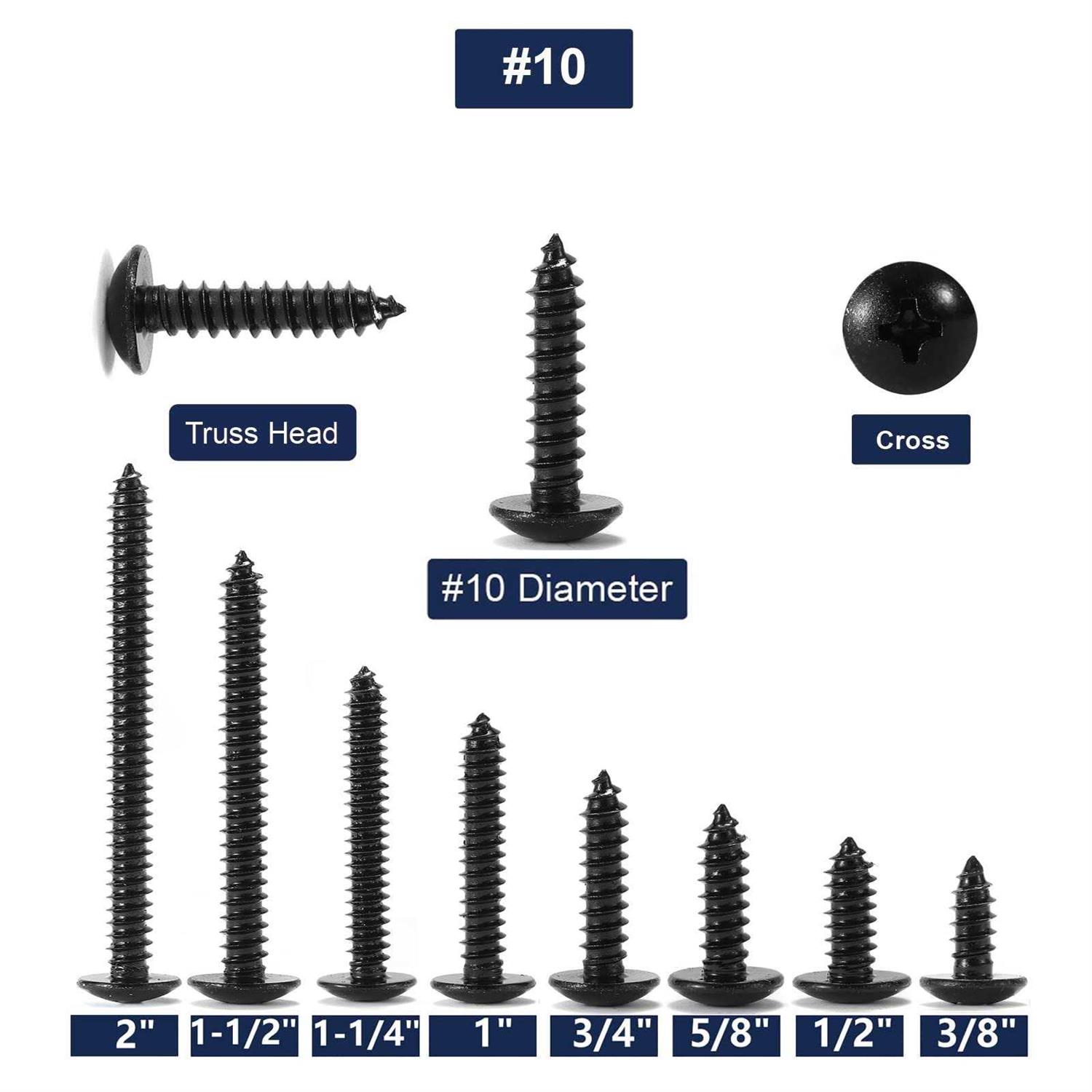 14 X 3 Wood Screw 100Pcs Truss Head Phillips 18-8 304 Stainless Steel Fast Self Tapping Screws by Sg Tzh - Cheap Fitting