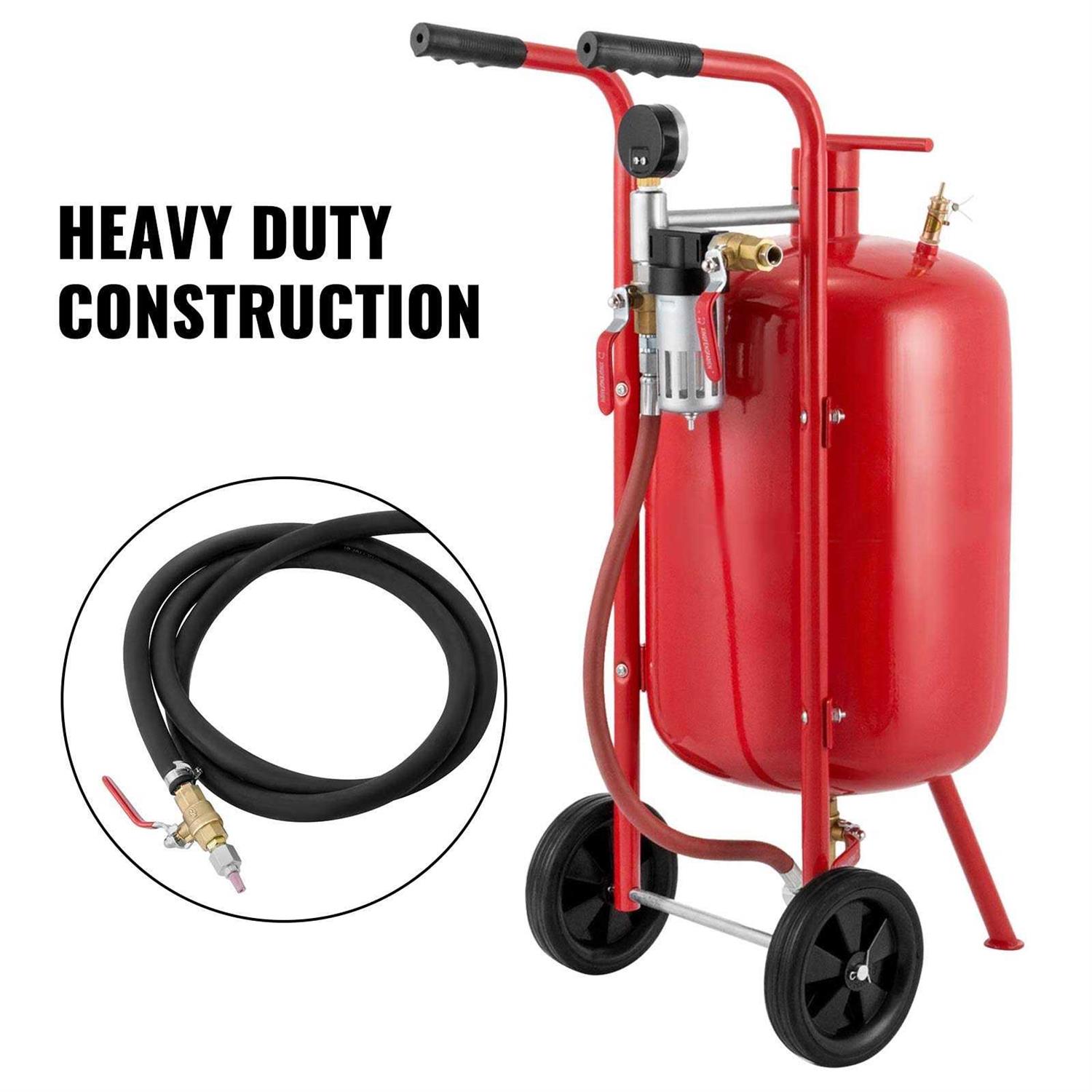 Sand Blaster VEVOR 10Gal Pot Sandblaster, 125 Psi Pressure Sand Blasting Complete Kit for Paint, Stain, Rust Removal and Special Surface Treatment - Cheap Fitting