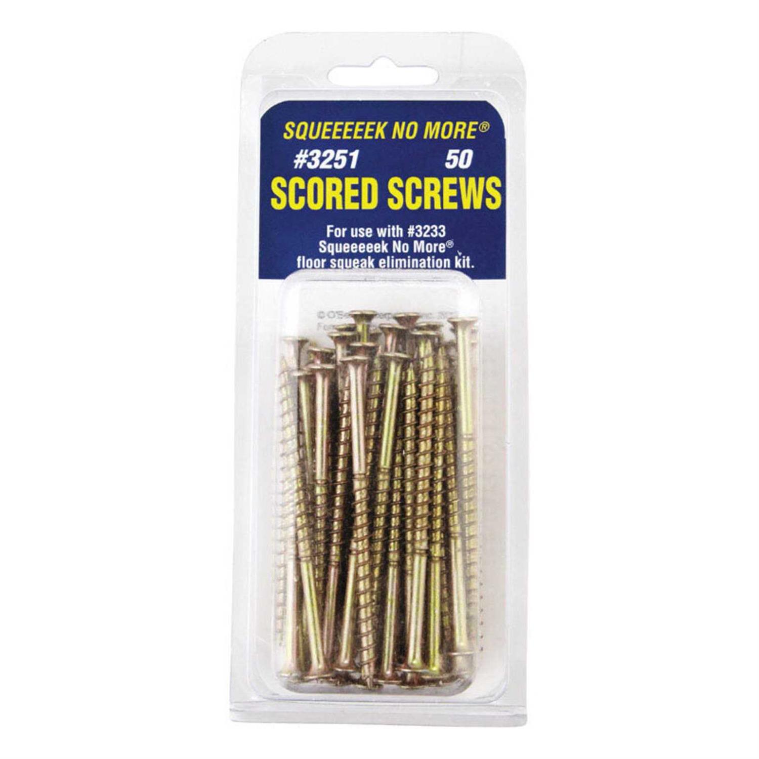 3251 Squeak Replacement Screw (50 Count), Pack of 1 Yellow O’Berry Enterprises - Cheap Fitting