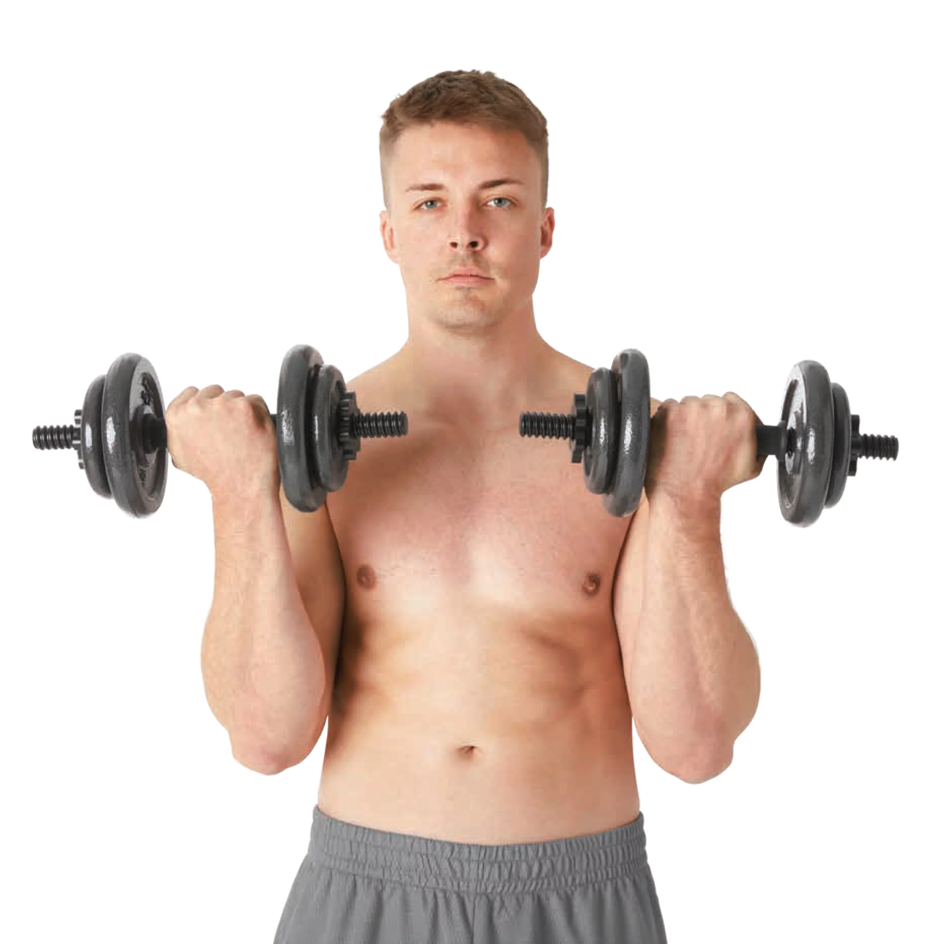 Athletic Works 40lb Adjustable Cast Iron Dumbbell Set - Cheap Fitting